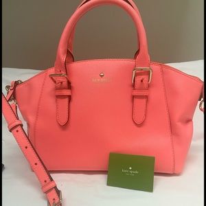 NEW KATE SPADE NEW YORK Charlotte Street Small Sloan Tote Bag Coral $398